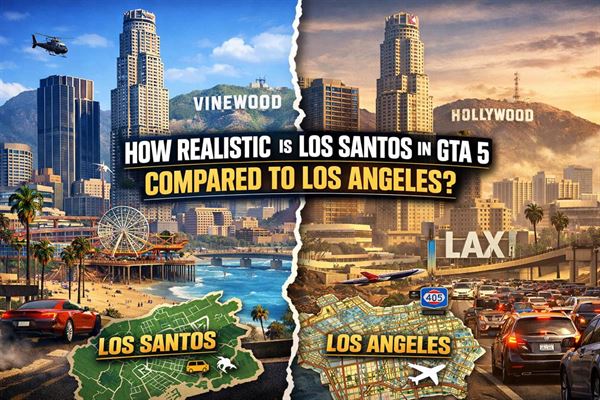 How realistic is los santos in gta 5 compared to los angeles?